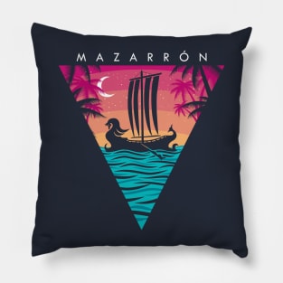 Phoenician Boats - Triangular Emblem Pillow