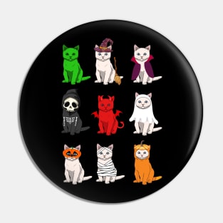Cats Halloween Funny Cats Costume Pin