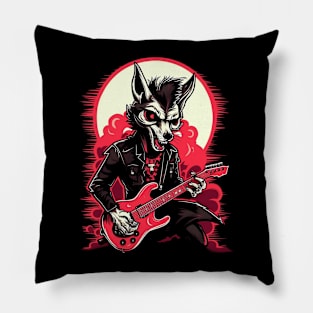 Rockabilly wolf Pillow