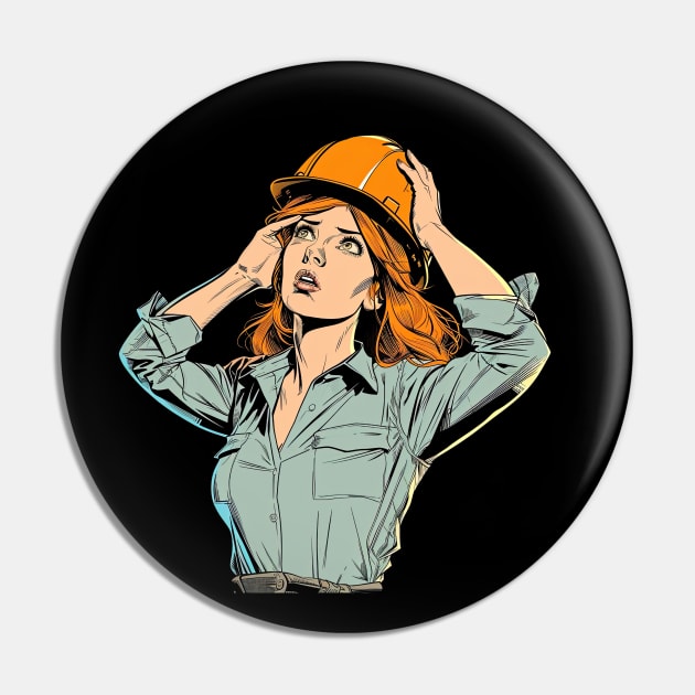 World's Okayest Construction Engineer v3 (no text) Pin by AI-datamancer