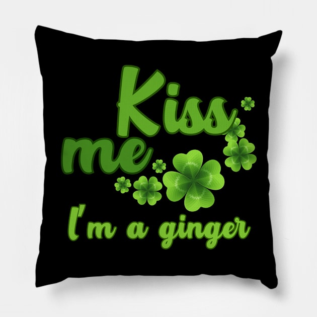 Kiss me, I'm a ginger Pillow by UnCoverDesign