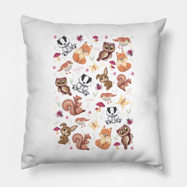 Wildlife pattern Pillow by Manxcraft