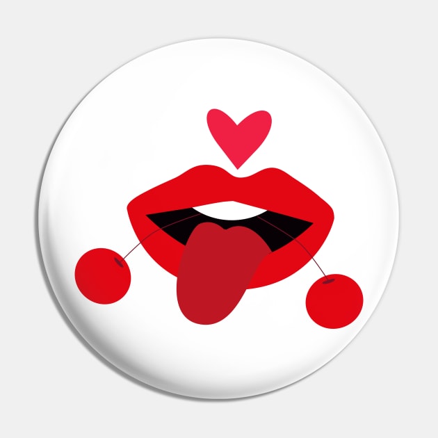 Sexy Cherry Lips Pin by yasminepatterns