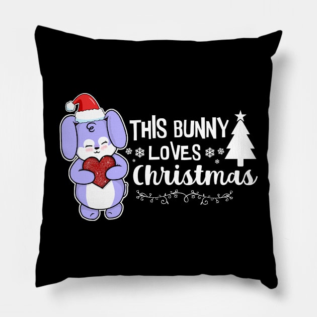 This Bunny Loves Christmas Pillow by the-krisney-way