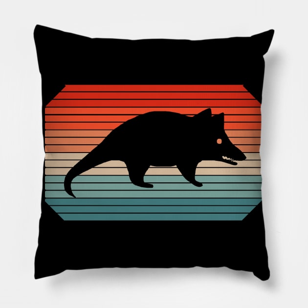 Retro opossum motif trash food gift idea Pillow by FindYourFavouriteDesign