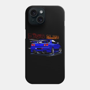 Nissan Skyline GTR 34 Blue Back Phone Case