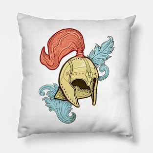 Medieval knight helmet Pillow