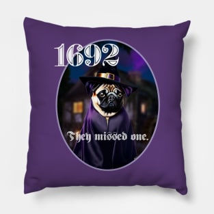 Salem Witch Pug Pillow