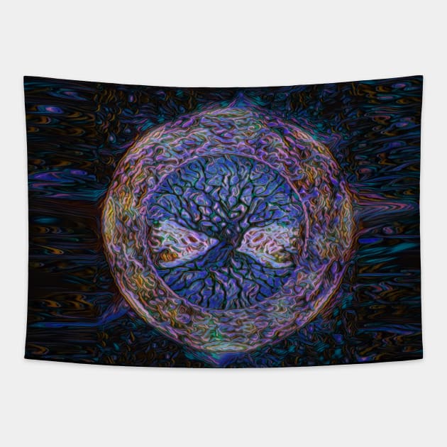 Tree of Life Night Sky Tapestry by AmeliaCarrie