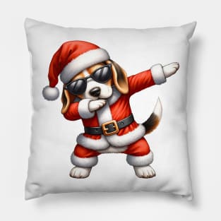 Christmas Beagle Dog Dabbing Dance Pillow