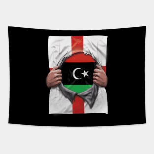 Libya Flag English Flag Ripped - Gift for Libyan From Libya Tapestry