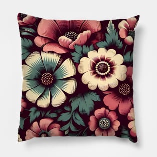 Flowers Blooming Pillow