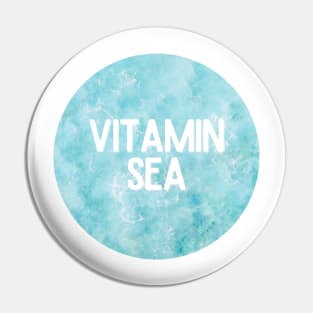 Vitamin Sea Crystal Blue Tropical Sea Design Pin