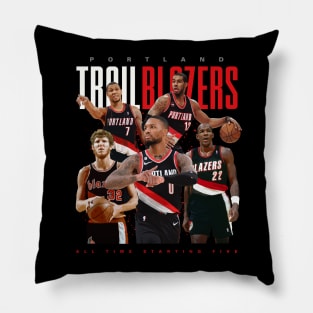 Portland Trail Blazers All Time Starting Five Pillow