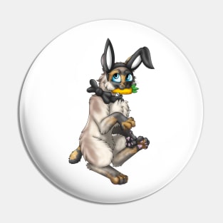 Bobtail BunnyCat: Tortie Point (Black) Pin