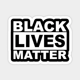 Black Lives Matter Logo (White) Magnet