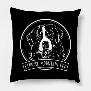 Bernese Mountain Dog lover dog portrait Pillow