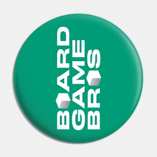 Board Game Bros Logo White Pin