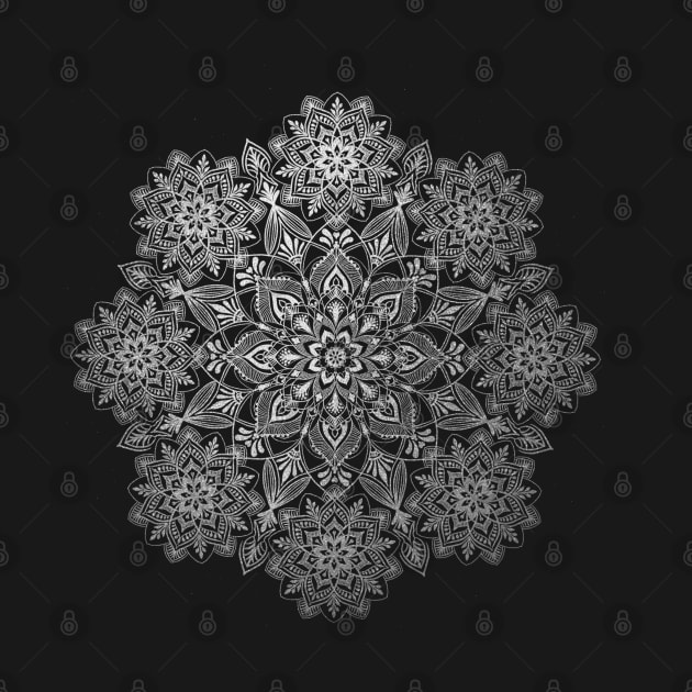 Silver lily mandala by Prita_d