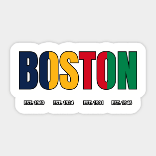 Boston Sports Sticker Mounted Print for Sale by NathanBetti09