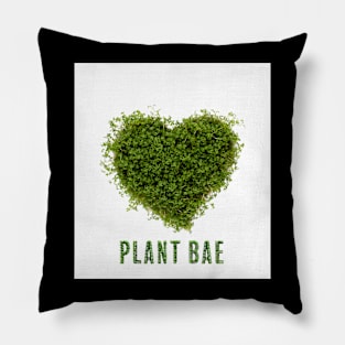 Green Plant Heart-Plant Bae Graphic Tee Pillow