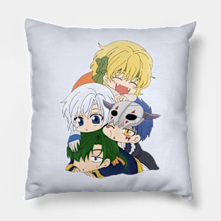 The Four Dragon Warriors Chibi Pillow