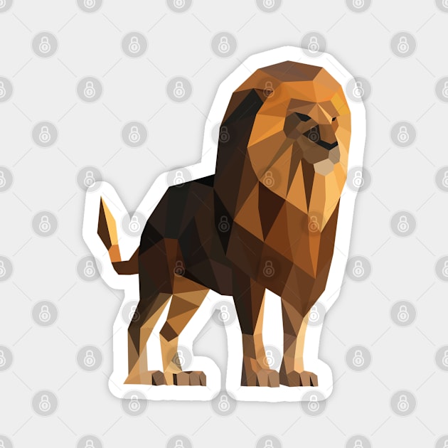 Low Poly Lion Magnet by shaldesign