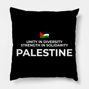 Unity in diversity, strength in solidarity - Palestine (Dark) Pillow