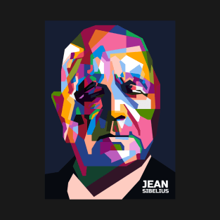 Abstract Popart Jean Sibelius in WPAP T-Shirt
