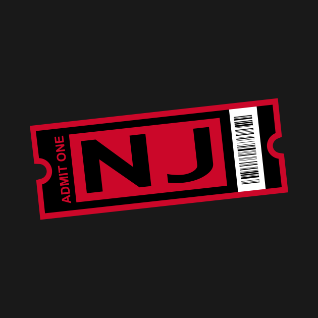 NJ Ticket New Jersey TShirt TeePublic
