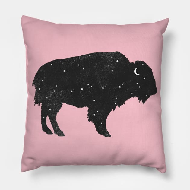 Mystic Buffalo Pillow by Terry Fan