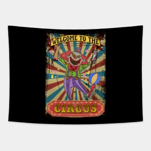 Circus of Nightmares: Horror Circus Clown Tapestry