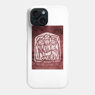 Illustration of the three wise men and baby Jesus Christ Phone Case