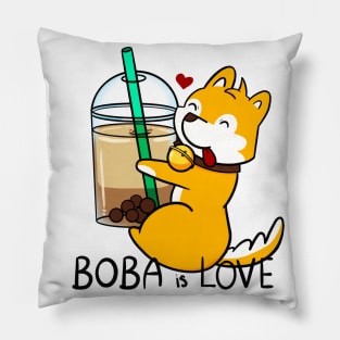 Bubble Tea is love (Corgi) Pillow