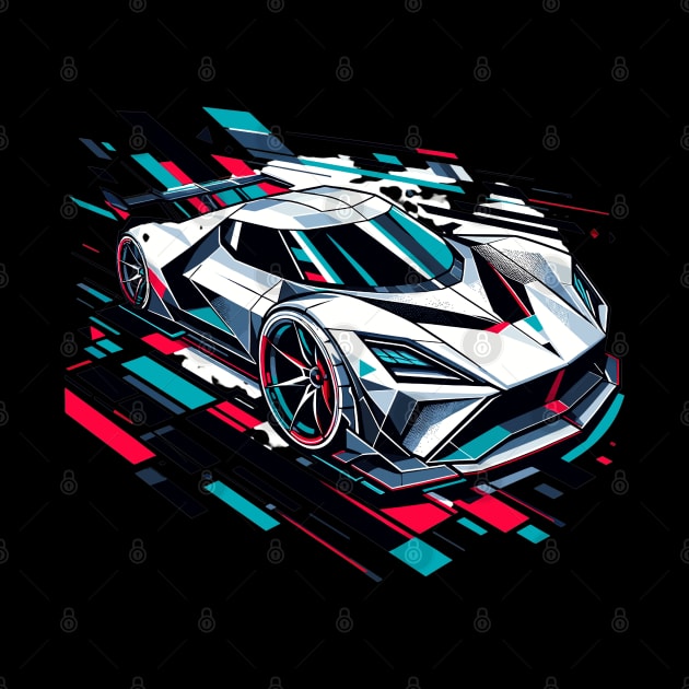 Speed of Tomorrow: Geometric Future Car by Graphic Wonders Emporium