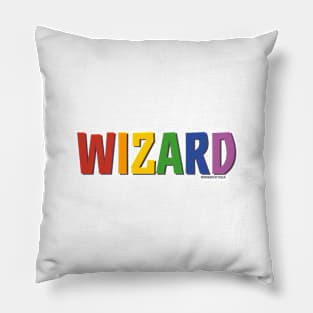 Wizard Pride Shirt (Rainbow) Pillow