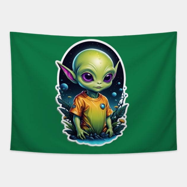 ALIEN BABY Tapestry by SaMario_Styles