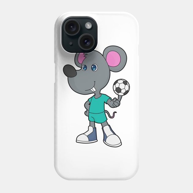 Mouse Soccer player Soccer Phone Case by Markus Schnabel