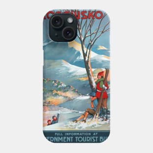 Vintage Travel Poster Kosciusko Australia Phone Case