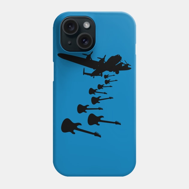 Guitar Bomber Silhouette Phone Case by DavesTees