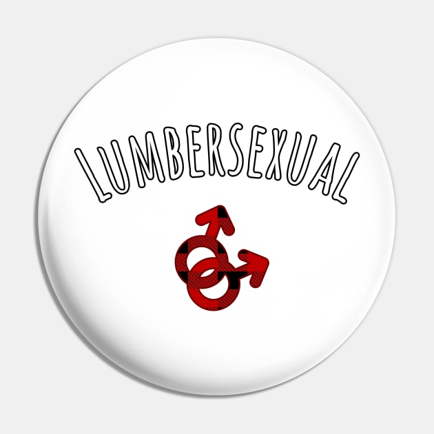 Lumbersexual LGBT Gay Male Sign Pin by MGO Design