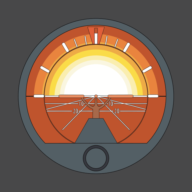 Attitude Indicator Sunset by Kassi Skye