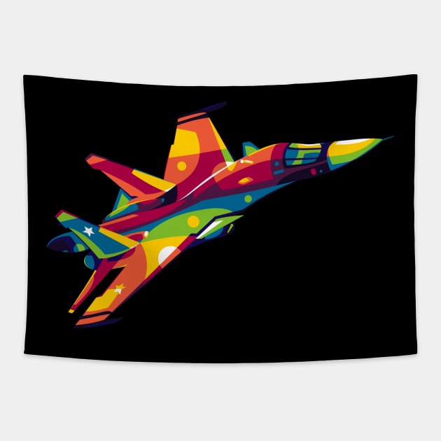 Su-34 Fullback Tapestry by wpaprint