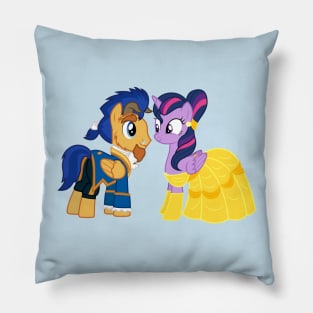 Flash Sentry and Twilight Sparkle Beauty and the Beast Pillow