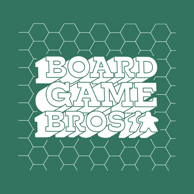 Retro Board Game Bros White Logo by BGBCast