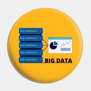 Big data flat illustration design Pin