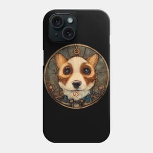 Corgi Surreal Steampunk Artwork, Dog Lover Phone Case