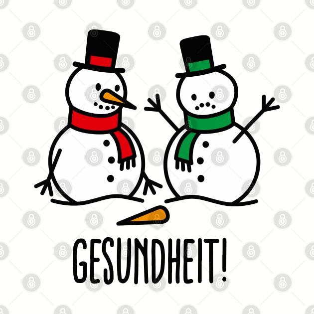 Gesundheit sneezing snowman funny ugly Christmas by LaundryFactory