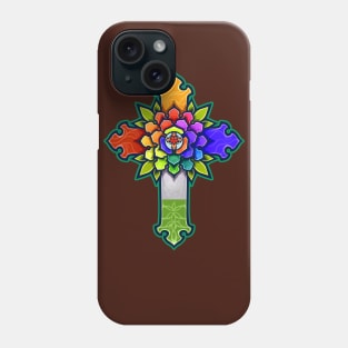 Rose And Cross Phone Case