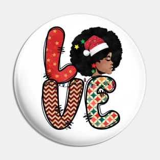 Love Melanin christmas Pin